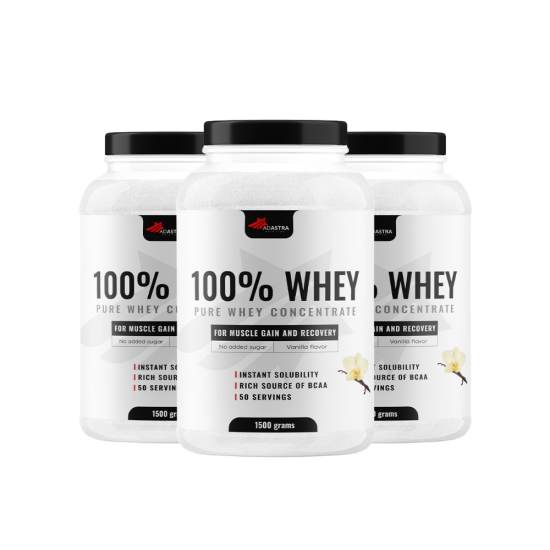 100% WHEY Protein, 1500g (2+1) - со вкус на ванила