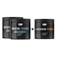 2x CREATINE MONOHYDRATE + L-GLUTAMINE гратис