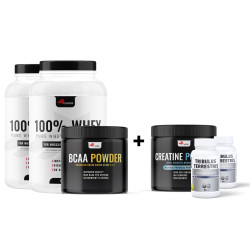 2x 100% WHEY Protein 1500g + BCAA + гратис CREATINE MONOHYDRATE + 2x Tribulus Terrestris 