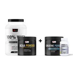 100% WHEY Protein, 1500g + BCAA + CREATINE MONOHYDRATE + Tribulus Terrestris гратис