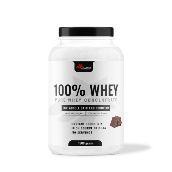 100% WHEY Protein, 1500g - со вкус на чоколадо 